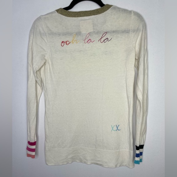 CHASER cashmere blend embroidered metallic collar sweater - Picture 6 of 8